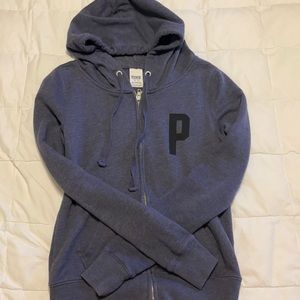 Navy blue Victoria’s Secret PINK zip up hoodie